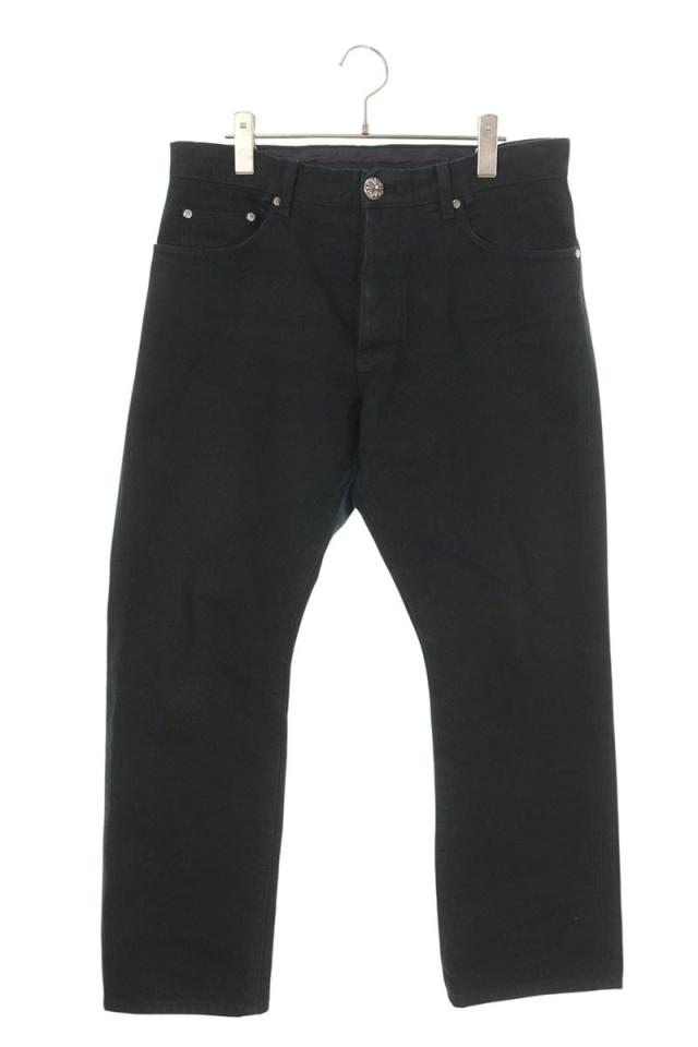 クロムハーツ サイズ:34インチ  DNM PANTS BLK クロスボールボタンフライデニムパンツ 中古 SS07