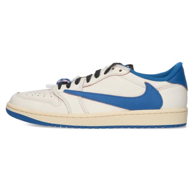 ナイキ  トラヴィススコット サイズ:27.5cm  AIR JORDAN 1 LOW OG SP FRAGMENT DM7866-104 エアジョーダン1ローセイルミリタリーブルースニーカー 中古 SB01