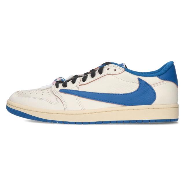ナイキ  トラヴィススコット サイズ:29cm  AIR JORDAN 1 LOW OG SP FRAGMENT DM7866-104 エアジョーダン1ローセイルミリタリーブルースニーカー 中古 SB01
