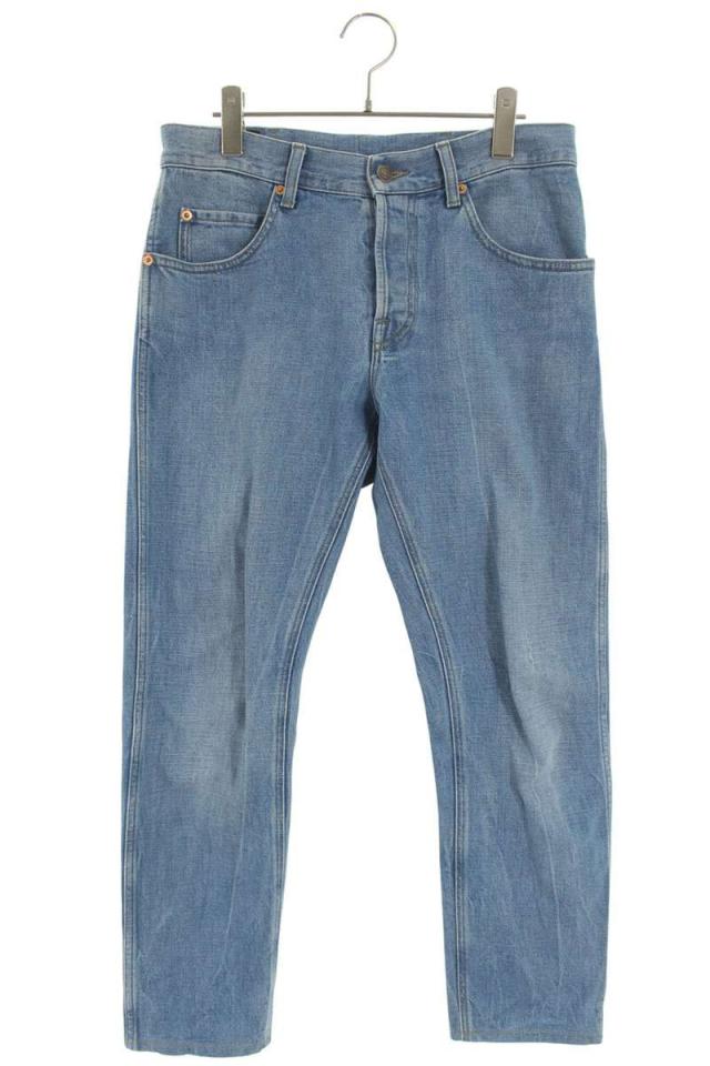 グッチ サイズ:32  408637 XDBPT バック刺繍デザインデニムパンツ 中古 BS99