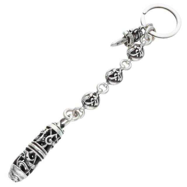 クロムハーツ   CELTIC ROLLER&No5 DGGR シルバーキーチェーン 中古 SJ02