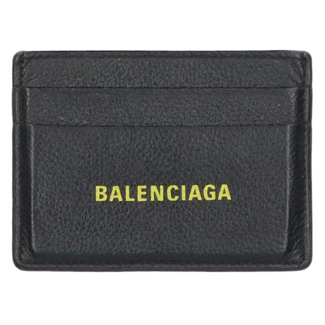 バレンシアガ   CASH 594309 ロゴプリントレザーカードケース 中古 BS99