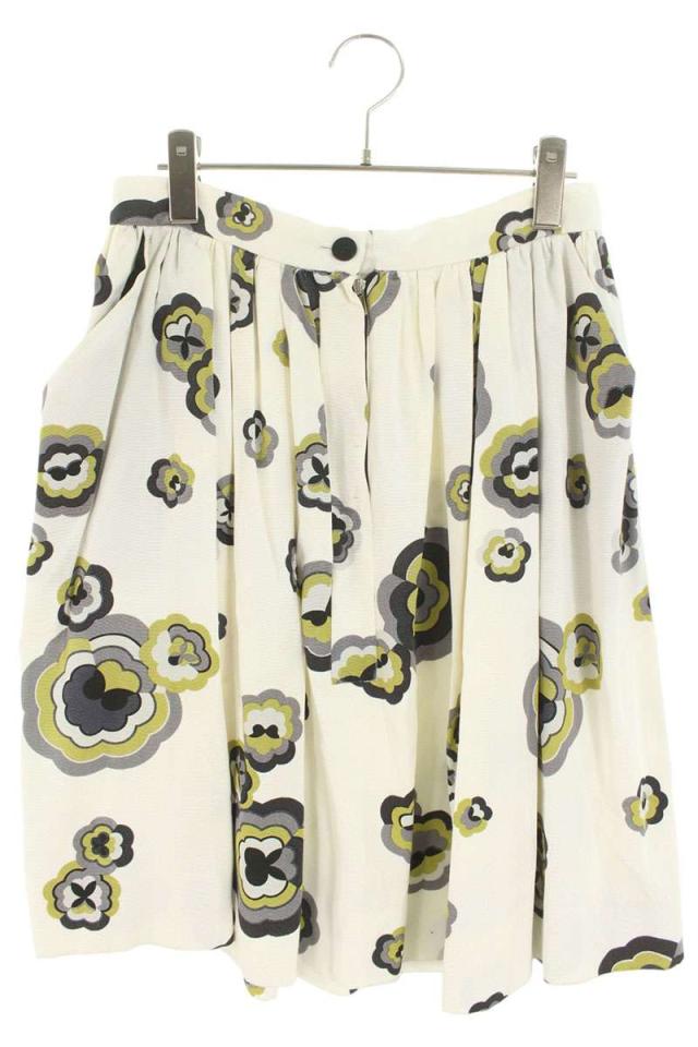 ミュウミュウ サイズ:40  MG562 フラワー総柄ミニスカート 中古 BS99