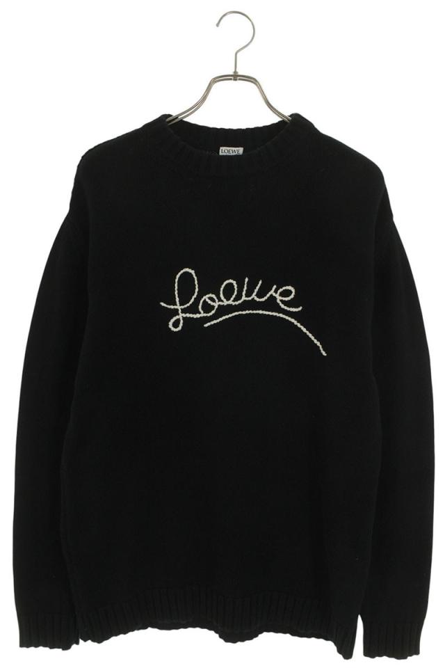 ロエベ サイズ:S  H3299640SM ロゴ刺繍クルーネックニット 中古 SS13