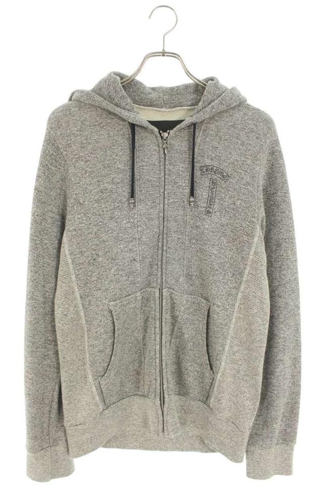 クロムハーツ サイズ:S バックプリントボロチップジップアップパーカー 中古 NO05