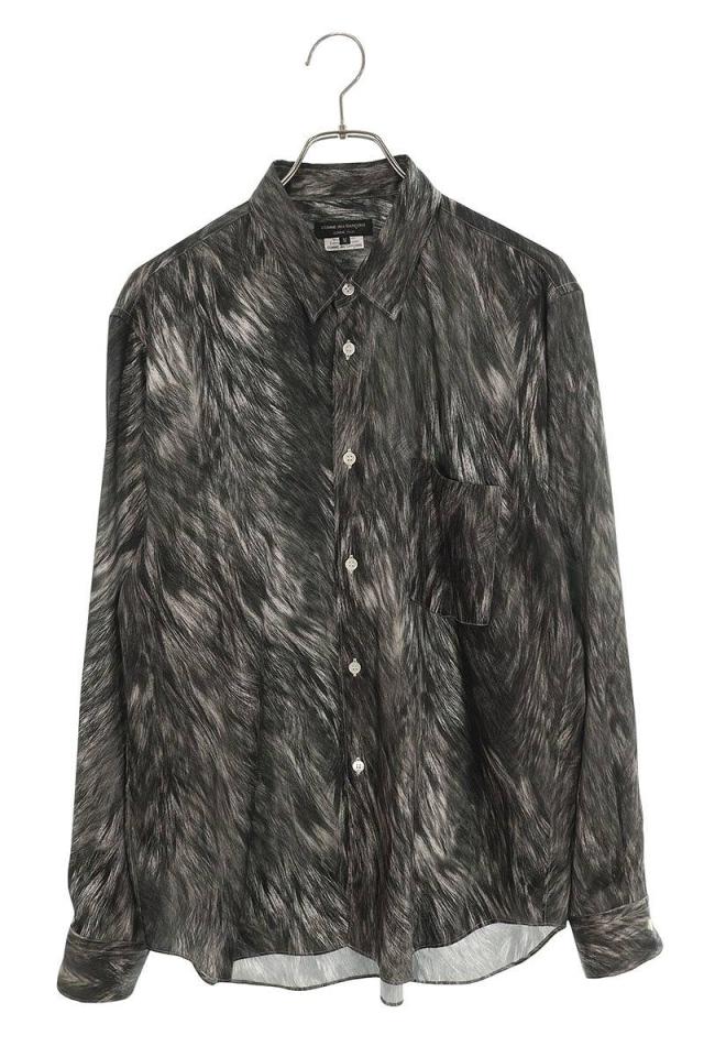 コムデギャルソンオムプリュス サイズ:M  23AW  PL-B025 AD2023総柄ポリエステル長袖シャツ 中古 BS99