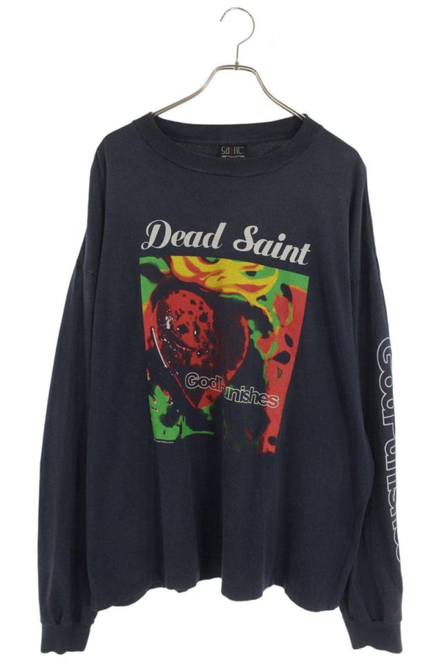 セントマイケル サイズ:XXL  SM-YS1-0000-018 DEAD SAINTプリント長袖カットソー 中古 FK04