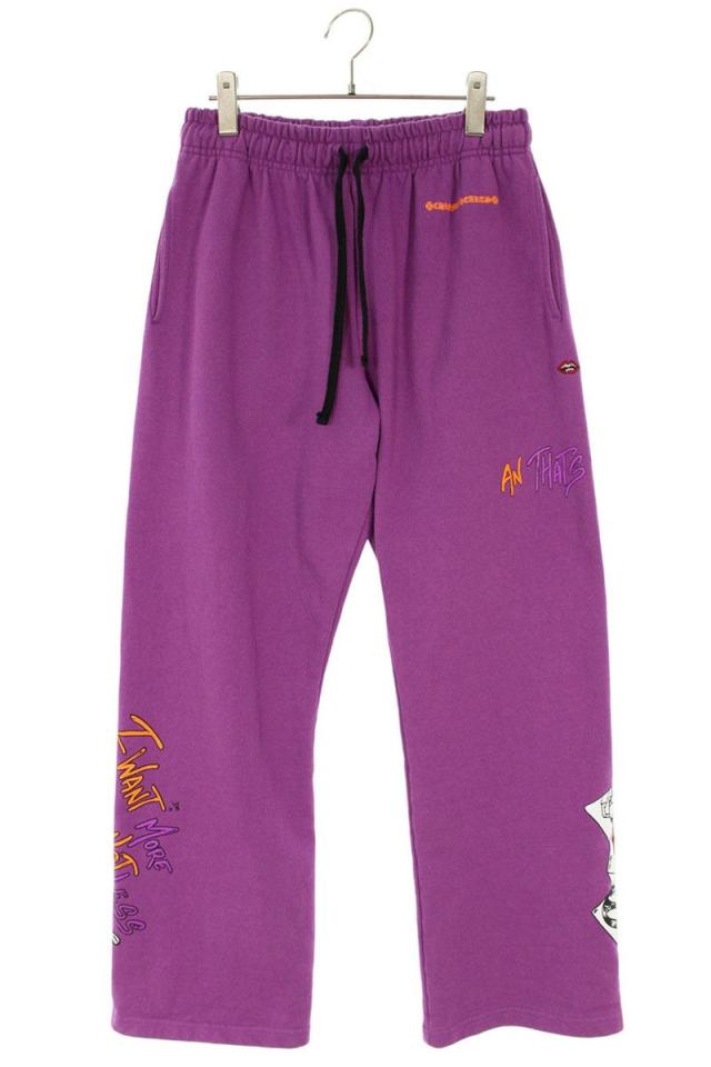 クロムハーツ サイズ:M  PPO I WANT MORE NOT LESS SWTPANTS MATTY BOYプリントスウェットロングパンツ 中古 SJ02