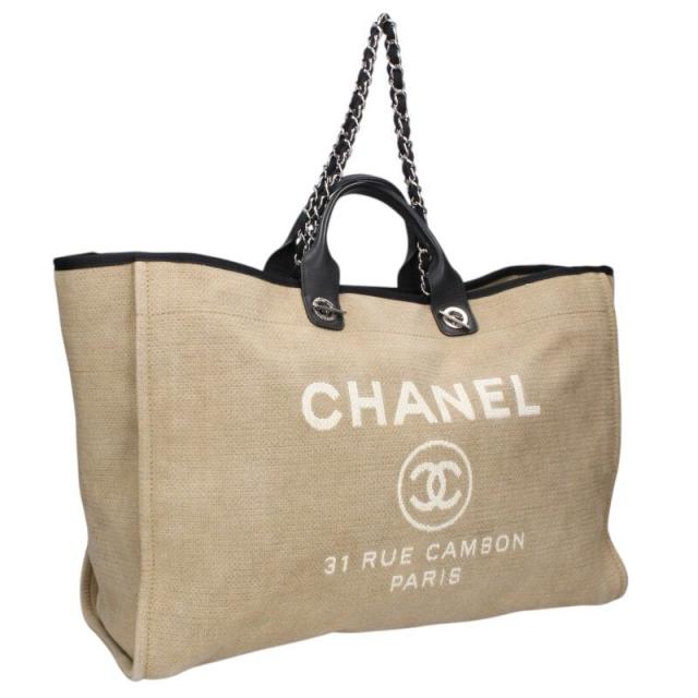 シャネル サイズ:TGM  ドーヴィルTGM キャンバス×レザー2wayトートバッグ 中古 BS99