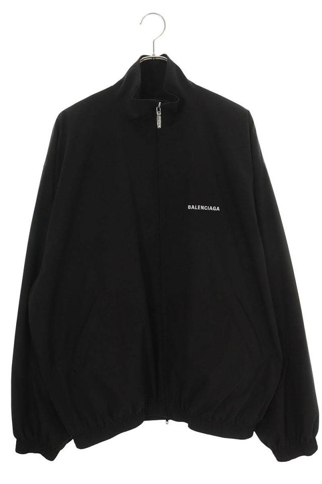 バレンシアガ サイズ:S  25AW  839090 TRO31 バックロゴ刺繍ダブルジップアップブルゾン 中古 SB01