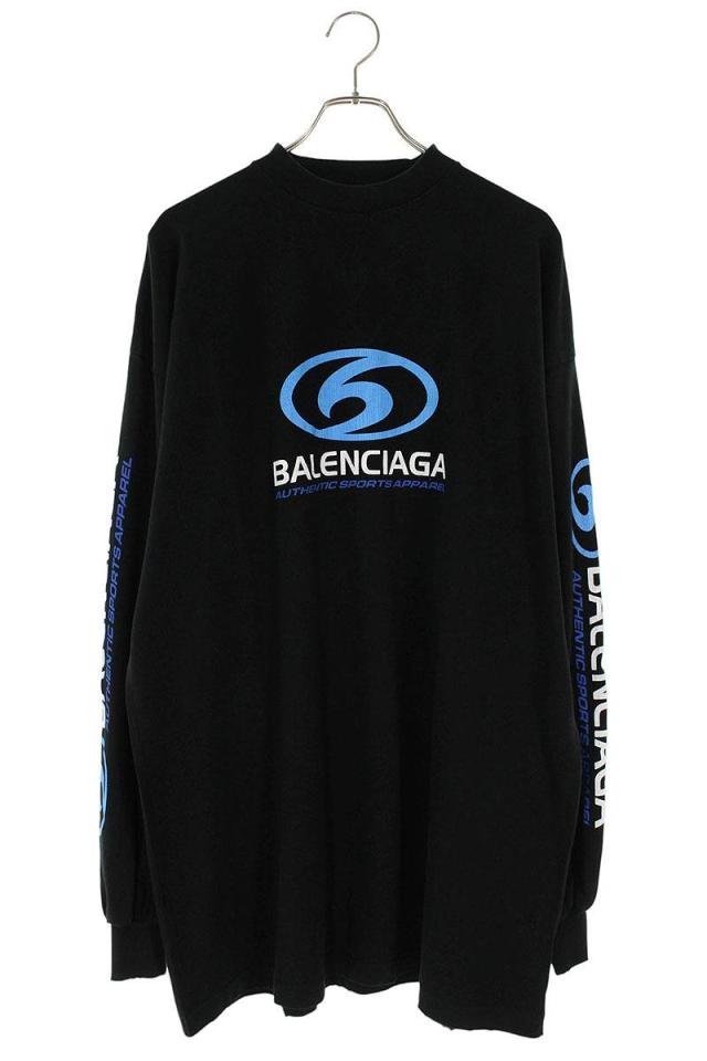 バレンシアガ サイズ:2  739027 TPVU6 フロントロゴ長袖カットソー 中古 SS13