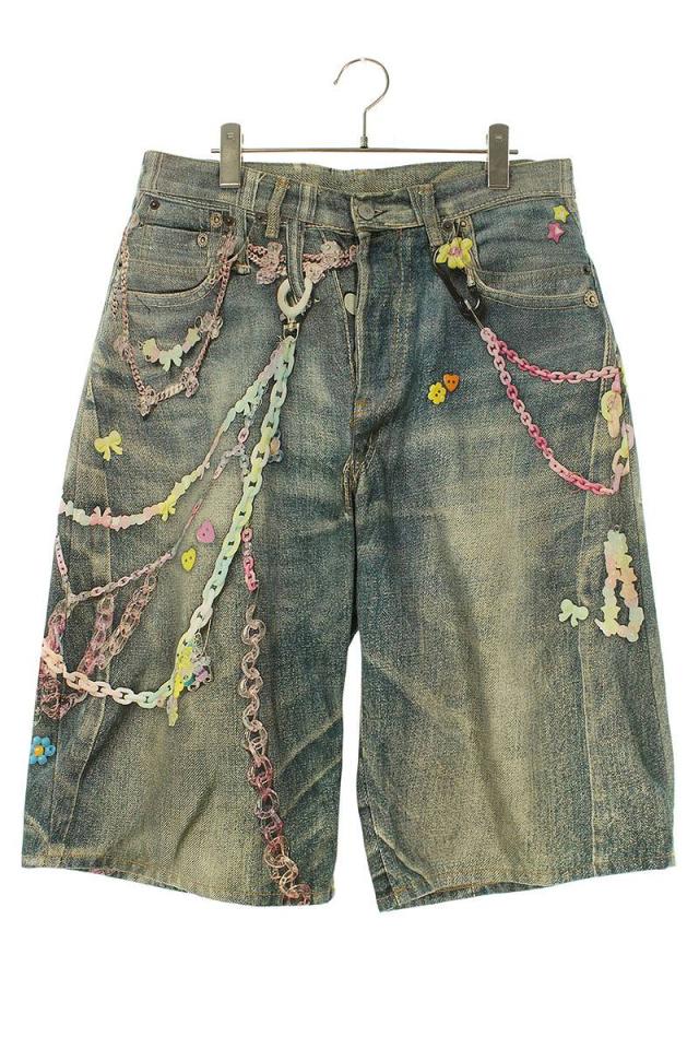 アクネストゥディオズ サイズ:48  FN-MN-SHOR000264 トロンプルイユルーズフィットデニムハーフパンツ 中古 SB01