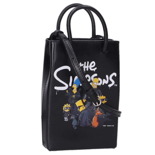 バレンシアガ   593826 ショッピングフォンホルダー キャラクタープリント2wayハンドバッグ 中古 BS99