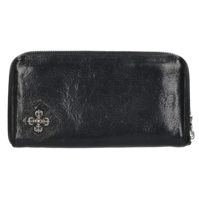 クロムハーツ   RC F ZP2 フィリグリープラス フィリグリープラス装飾ラウンドジップレザーウォレット財布 中古 OK15