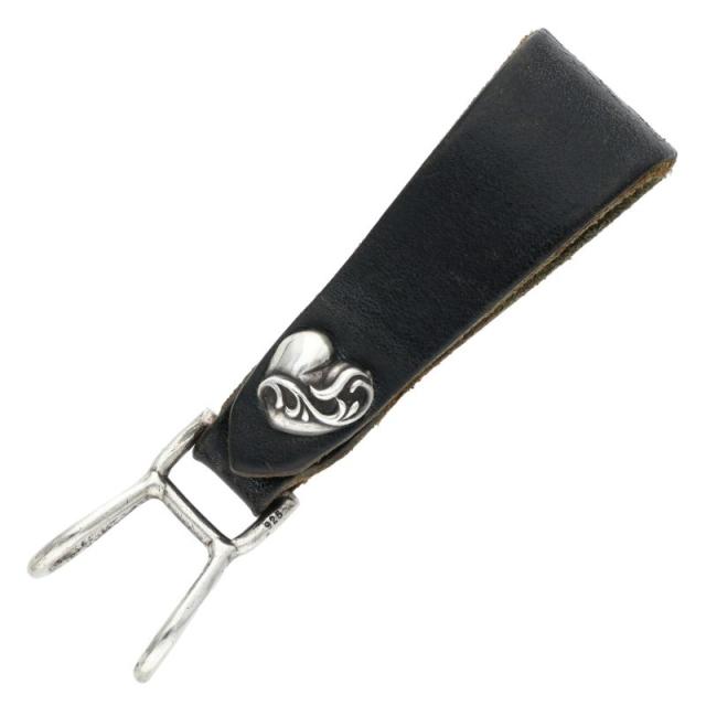 クロムハーツ   BELT LOOP ハートボタンレザーベルトループ 中古 SJ02