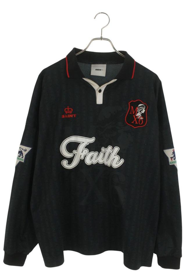 セントマイケル サイズ:L  SM-YS1-0000-020 ロゴゲームシャツ長袖カットソー 中古 SB01