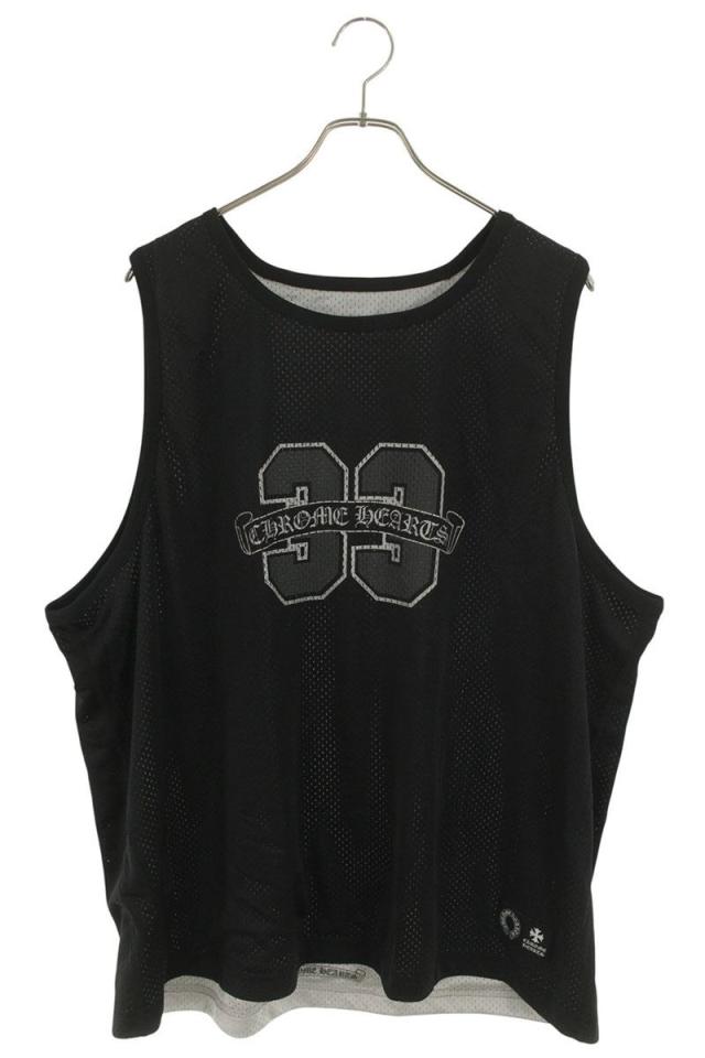 クロムハーツ サイズ:XL  MESH WARM UP JERSEY リバーシブルCHロゴプリントメッシュタンクトップ 中古 SJ02