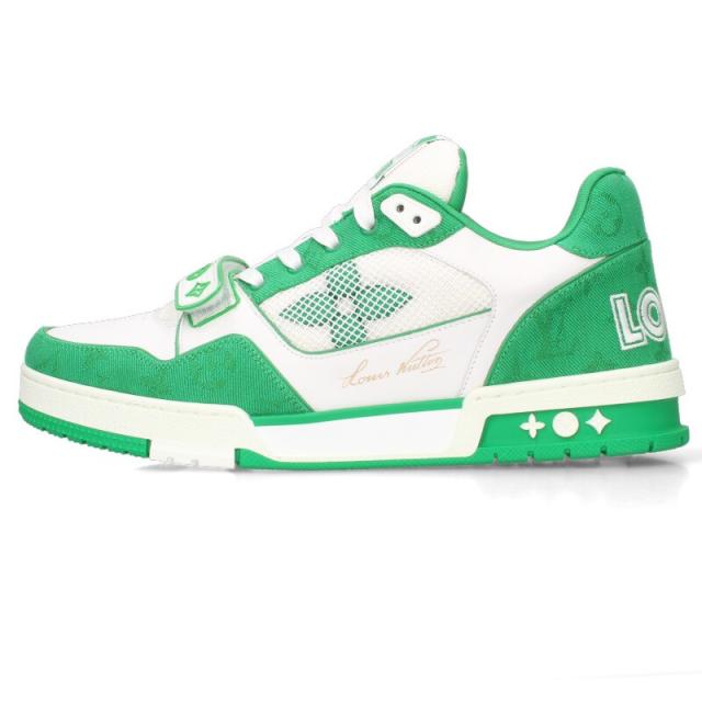 ルイヴィトン サイズ:9.5  LVトレイナー・ライン ベルクロ モノグラム ローカットスニーカー 中古 SB01