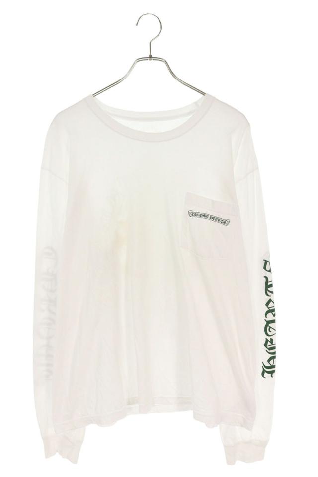 クロムハーツ サイズ:XL  CH L S 1 バックセメタリークロスプリント長袖カットソー 中古 SJ02