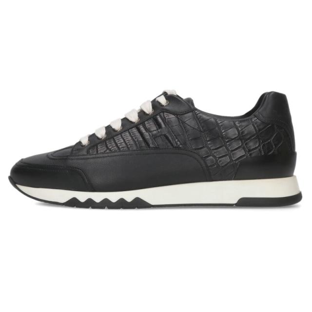 エルメス サイズ:42  トレイル クロコ切り替えローカットスニーカー 中古 SB01