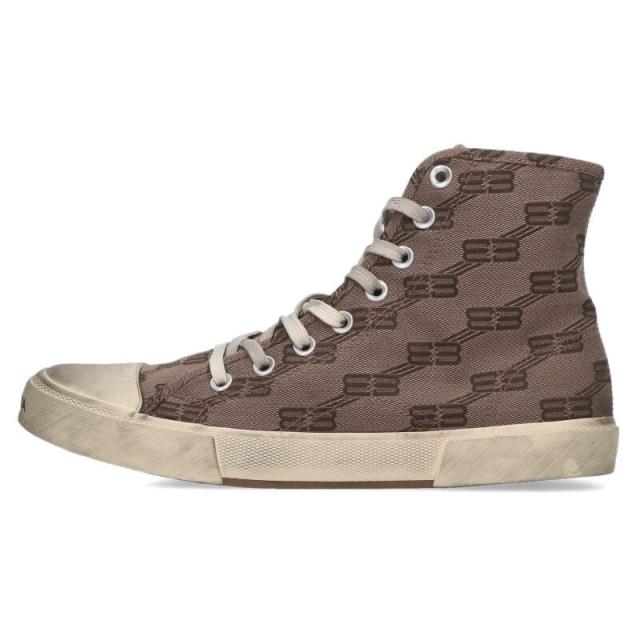 バレンシアガ サイズ:42  PARIS HIGH TOP ヴィンテージ加工ハイカットスニーカー 中古 FK04