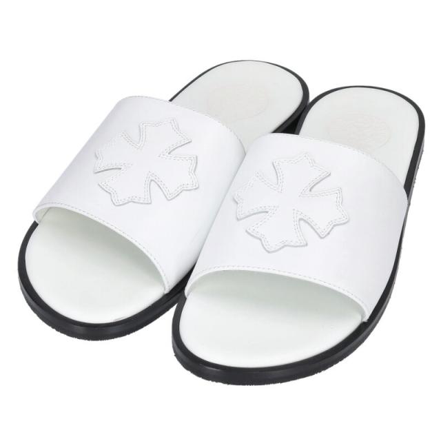 クロムハーツ サイズ:41  CH SLIDE CHプラスパッチレザーサンダル 中古 SS07