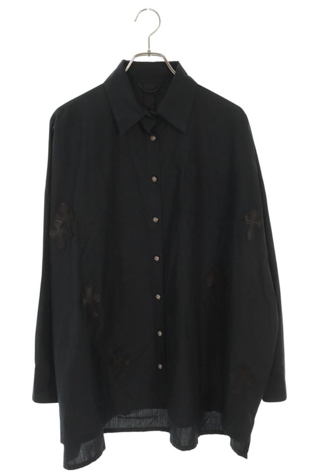 クロムハーツ サイズ:M  MAHAL KITA マハルキタ クロスパッチオーバーサイズ長袖シャツ 中古 GZ11