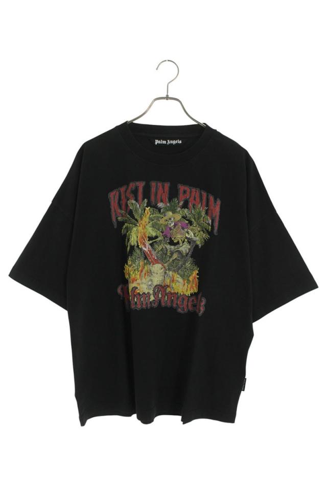 パームエンジェルス サイズ:L  PMAA10DF25JER006 Rest in PalmプリントTシャツ 中古 BS99