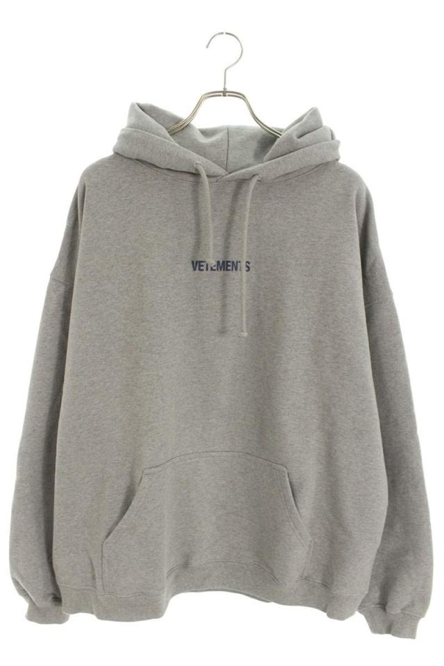 ヴェトモン サイズ:M  UE52TR380G ロゴ刺繍プルオーバーパーカー 中古 OM10