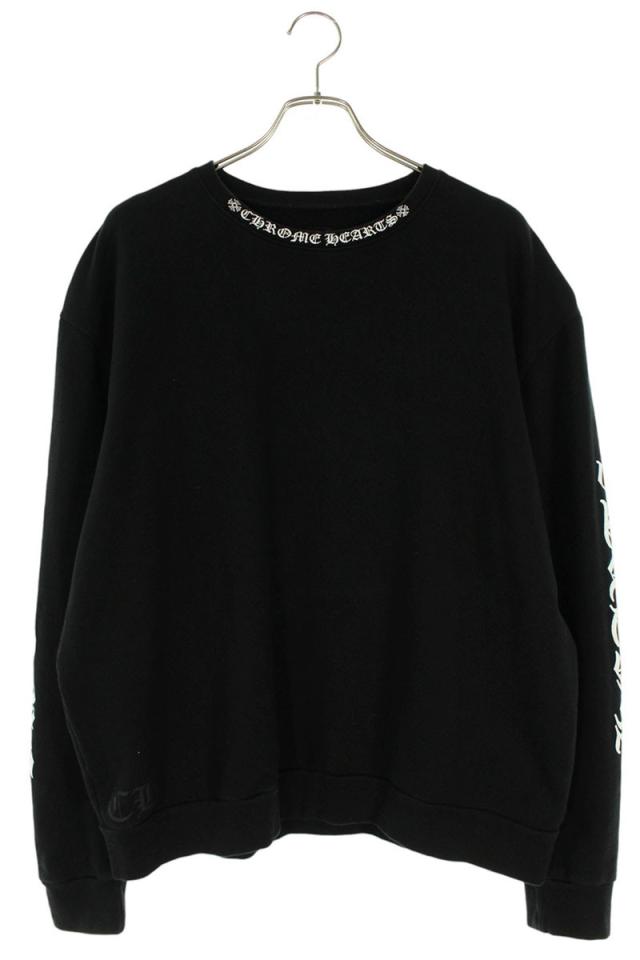 クロムハーツ サイズ:M  SWTSHRT PLVR ネックロゴプリントスウェット 中古 SJ02