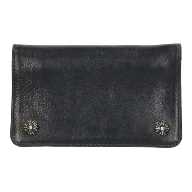 クロムハーツ   1ZIP 1ジップ クロスボールボタンレザーウォレット財布 中古 OS06