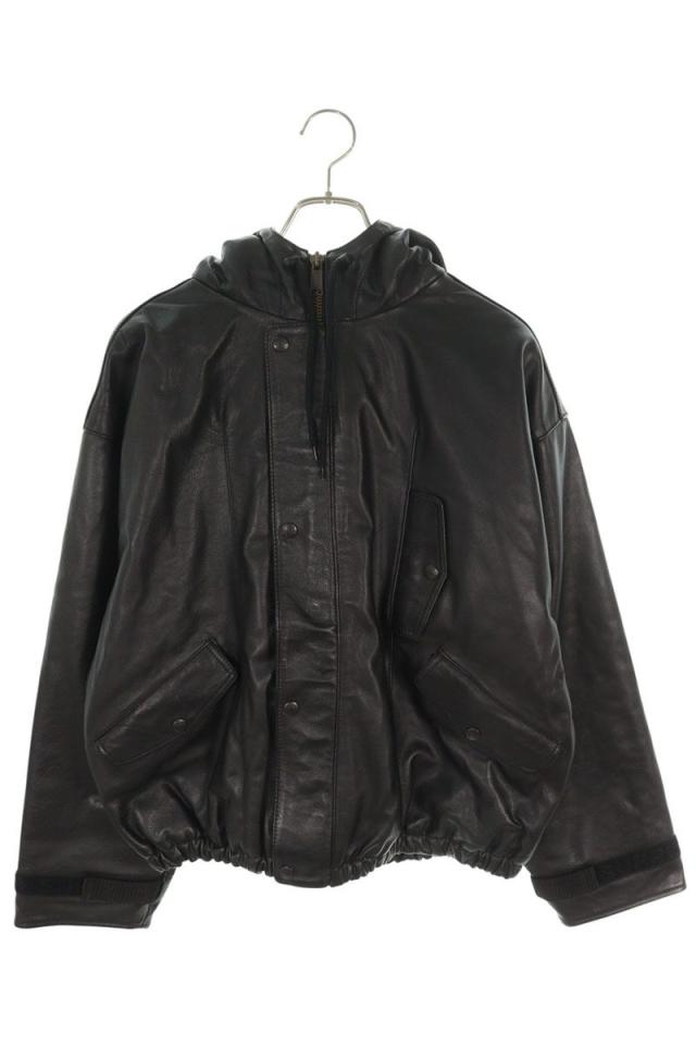 シュプリーム  マリテフランソワジルボー サイズ:S  25SS  Hooded Leather Flight Bomber Jacket フーデッドフライトボンバーレザージャケット 中古 FK04