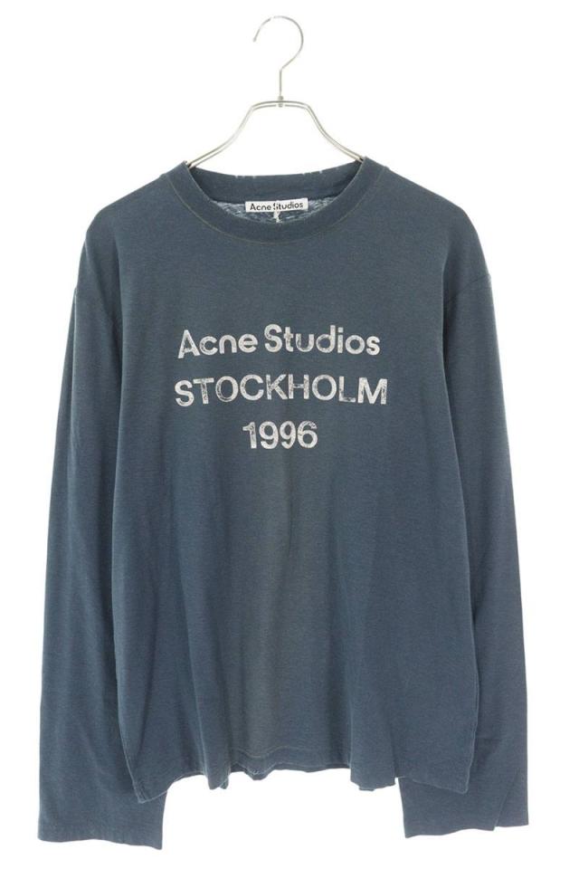 アクネストゥディオズ サイズ:S  FN-UX-TSHI000016 ヴィンテージ加工ロゴプリント長袖カットソー 中古 SB01