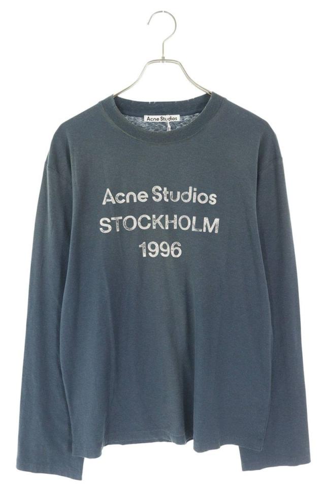アクネストゥディオズ サイズ:S  FN-UX-TSHI000016 ヴィンテージ加工ロゴプリント長袖カットソー 中古 SB01