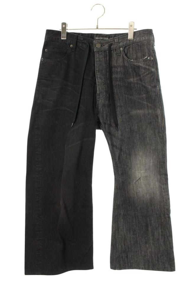 バレンシアガ サイズ:XS  793766 TQW71 再構築ワイドデニムパンツ 中古 OM10