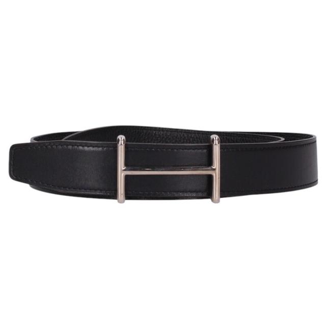 HERMES ブラックレザーベルト H型バックル 【公式通販】