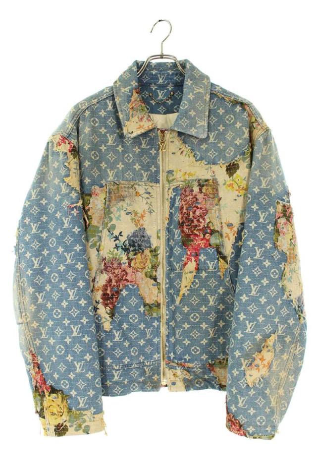 ルイヴィトン サイズ:46  22AW  RM222 JF0 HNA90W デストロイドワークウェアデニムブルゾン 中古 SS13