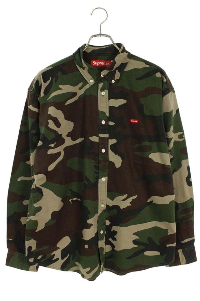 シュプリーム サイズ:M  25AW  Small Box Denim Shirt ウッドランドカモスモールボックスデニム長袖シャツ 中古 BS99