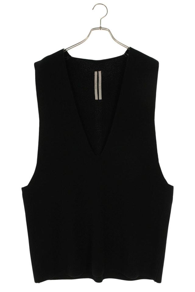 リックオウエンス サイズ:ONE SIZE  RR02C7683-CHWSR カシミアVネックベスト 中古 SB01
