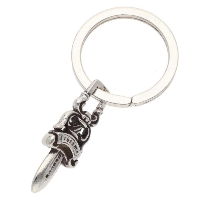 クロムハーツ   RNG&No5 DGGR キーリング#5ダガー シルバーウォレットチェーン 中古 FK04