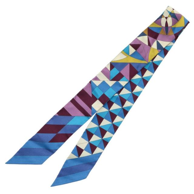 エルメス  幾何学模様シルクツイリー 中古 GZ14