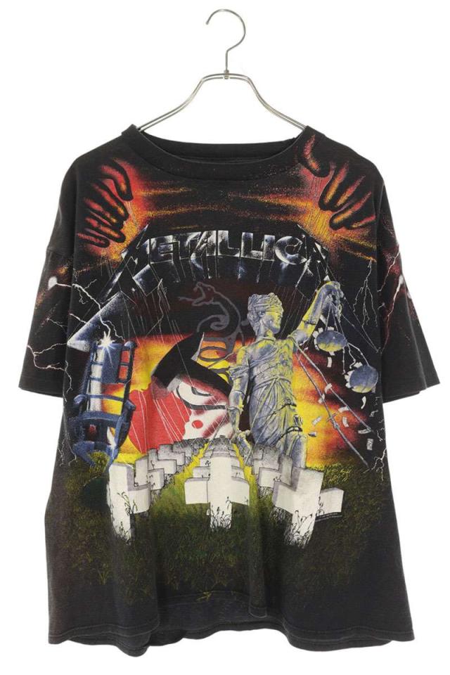 ヴィンテージ サイズ:XL  90s  LLICA メタリカ AND JUSTICE FOR ALLTシャツ 中古 BS99