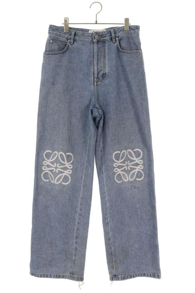 ロエベ サイズ:46  H526Y11W59 アナグラム刺繍バギーデニムパンツ 中古 SS13