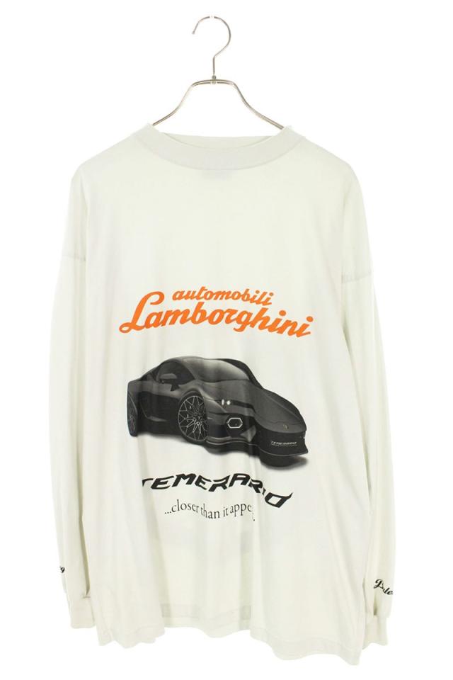 バレンシアガ サイズ:1  835839 TSVP9 ランボルギーニロゴプリント長袖カットソー 中古 SB01