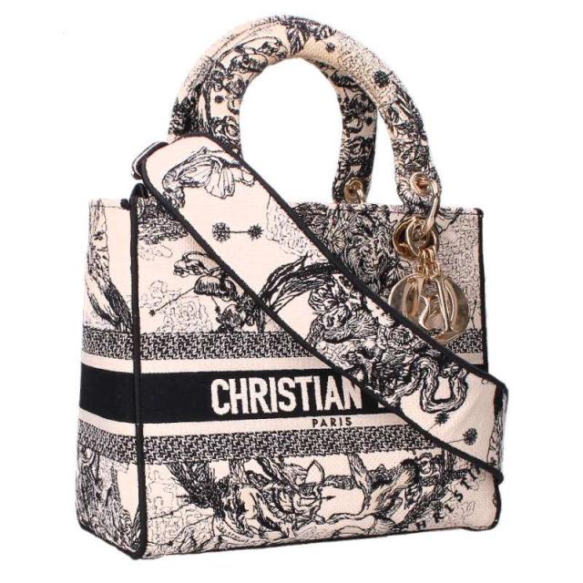 ディオール   LADY D-LITE キャンバス2WAYショルダーバッグ 中古 SS13
