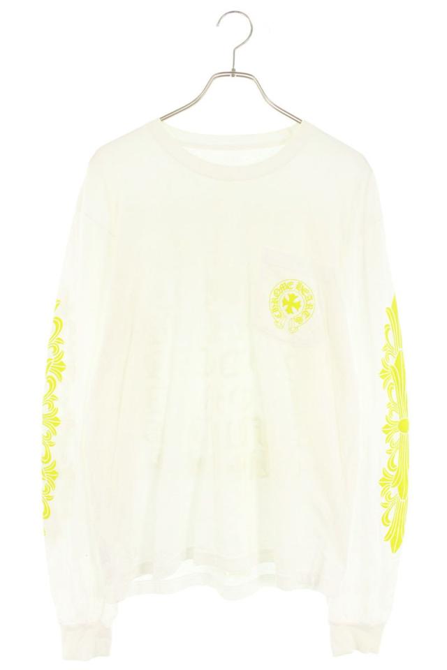 クロムハーツ サイズ:L CH L S 1 バック英字プリント長袖カットソー 中古 FK04