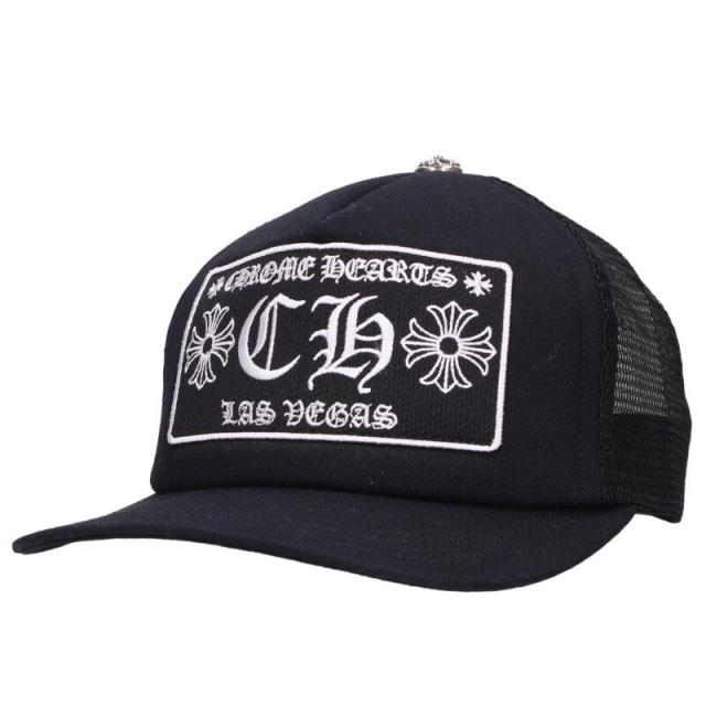 クロムハーツ   TRUCKER CAP トラッカーキャップ ラスベガス限定CHパッチロゴメッシュキャップ帽子 中古 SJ02
