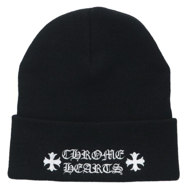 クロムハーツ   ACRYLIC WATCH CAP アクリルワッチキャップ ロゴ刺繍ビーニー帽子 中古 SS07