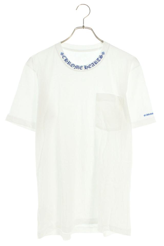 クロムハーツ サイズ:M CH T-SHRT 1 ネックロゴTシャツ 中古 FK04 クロムハーツ サイズ:M CH T-SHRT 1 ネックロゴTシャツ 中古 FK04