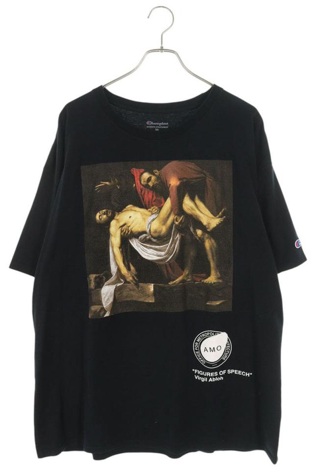 ヴァージルアブロー サイズ:2XL FOS PYREX TEE バロックプリントバックナンバリングTシャツ 中古 BS99